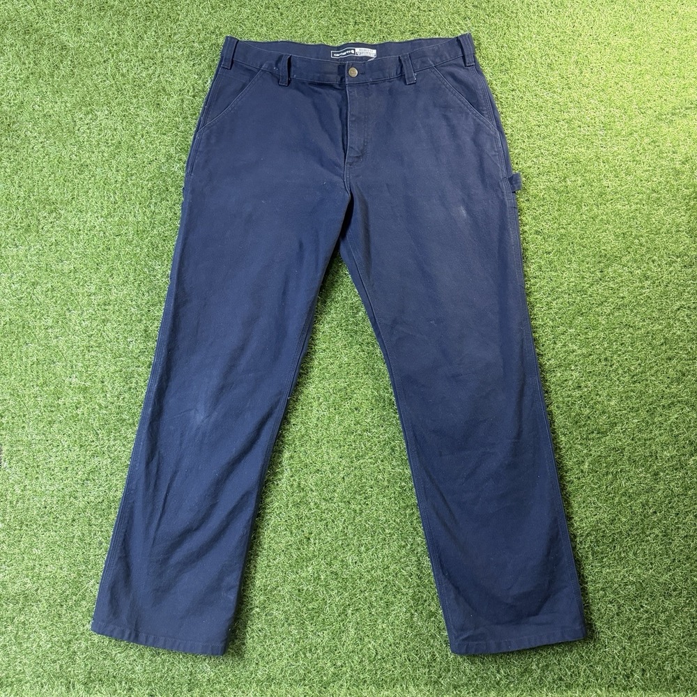 Carhartt Cargo Pants 38 Navy Blue Y2K 38x32 Work Wear Men's